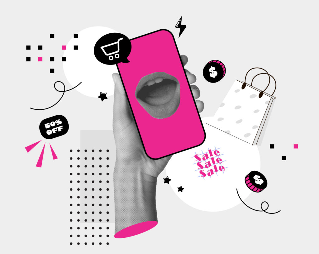 Social e-commerce growth visual – how social media platforms like Instagram and Facebook are shaping online shopping trends.